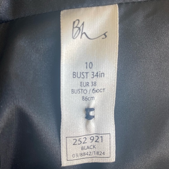 BhS Black Blazer Jacket fully Lined EUC 10 Lovely - Picture 7 of 8